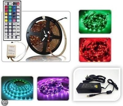 LED strip RGB 5-meter + controller + adapter