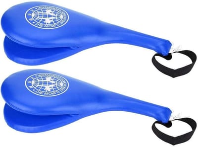 Boks Trainingsdoel - Stootkussen Set - Sport Training - Schokabsorberende Vulling - 38 x 18 cm - Blauw