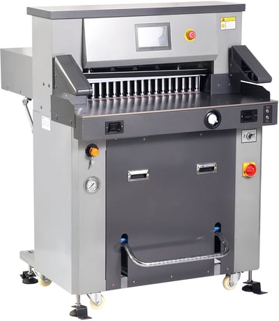 Elektrische Papiersnijder met Hendel, 660,4 mm Snijbreedte, 80 mm Snijdikte, Papiersnijder voor 800 Vel Standaard Kopieerpapier, Nauwkeurigheid ±0,2 mm