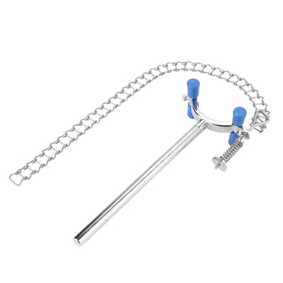 Dailygoods- Labbeker Kettingklem - Roestvrij Staal - Voor Cilindrische Containers - Geschikt voor Laboratorium - Weerstand tegen Zuren en Basen - Lengte 50 cm - Laboratoriumbeker