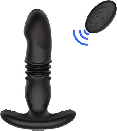 Bovista Stotende Buttplug - Stotende Dildo - Bewegende Dildo - Stotende Vibrator - Thrusting Dildo - Verwarmde Dildo - Voor Mannen - Inclusief Afstandsbediening