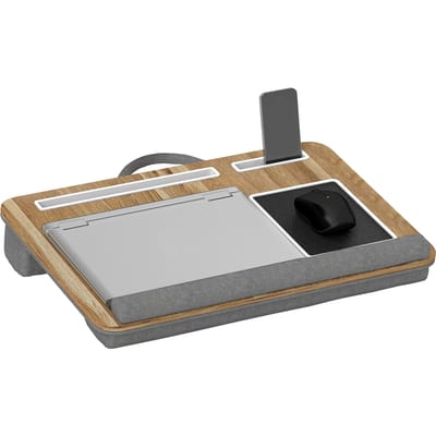 Homcom laptopstandaard met eikenhouten polssteunkussen