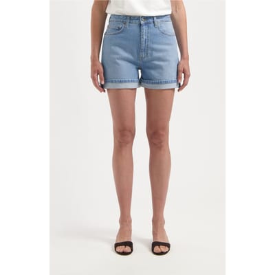 Mud Jeans Jazz Short Light Stone Vintage Size: S | Shorts Outlet | Dames | Blauw