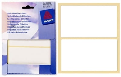 Zelfklevende etiketten 63x102mm wit 80 stuks