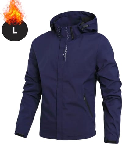 Nivard Windjas Voor Heren - Parka - Lente & Herfst - Jas - Volwassen - Windjack - Windbreaker - Outdoor - Marineblauw - Maat L