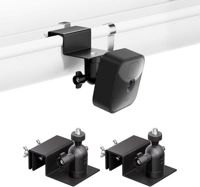 Camerahouder - Bevestiging Beveiligingscamera - Beveiliging Thuis - Dakgootmontage - 2 stuks - Zwart