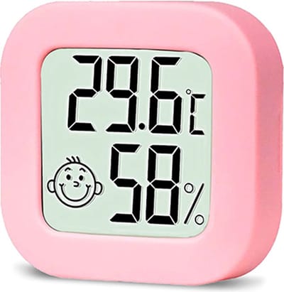 Hygrometer - Digitale Weerstation - Luchtvochtigheidsmeter - Thermometer Hygro Binnen - Inclusief Batterij en plakstrip