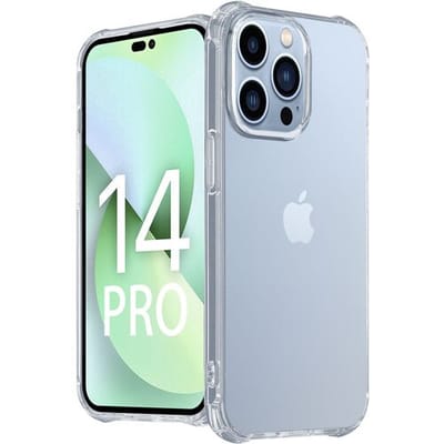 ShieldCase telefoonhoesje geschikt voor Apple iPhone 14 Pro Anti-Yellowing TPU shock case - transparant - Siliconen hoesje - Shockproof case hoesje - Backcover case - Anti verkleuring