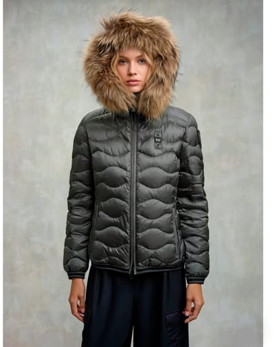 Blauer Donsjack Aldie antraciet