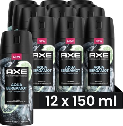 Axe - Deodorant - Spray - Aqua Bergamot - 150ml x 12