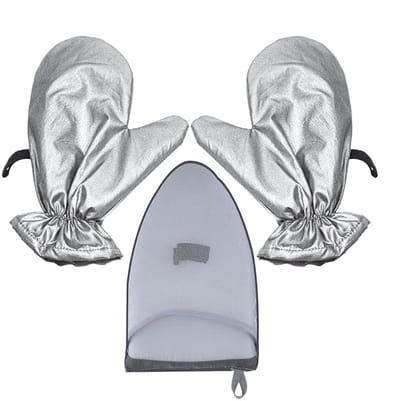 Strijkhandschoenen - Stoombescherming - Kleding Stomen - Hittebestendig Ontwerp - 29 x 23 cm - Grijs