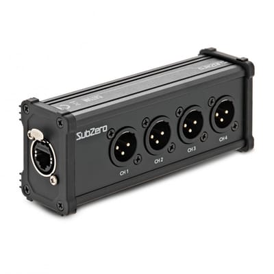 SubZero 4-kanalen XLR (M) - Cat5/Ethernet Netwerkverlenger
