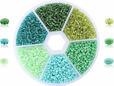 Fako Bijoux - DIY Kralen Set - Glas Zaad Kralen - Glaszaad - Glaskralen - Sieraden Maken - 2mm - 7000 Stuks - Groen