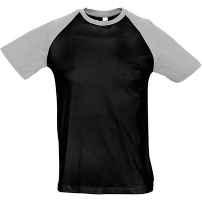 SOLS Unisex Funky Raglan T-shirt voor volwassenen (Zwart)