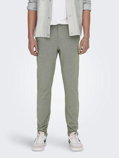 Only & Sons Heren Chino Broek ONSMARK slim Olijf 29W / 30L Volwassenen