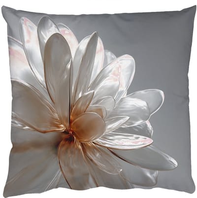 Sierkussens - Kussentjes Woonkamer - 50x50 cm - Bloem - Wit - Neutraal