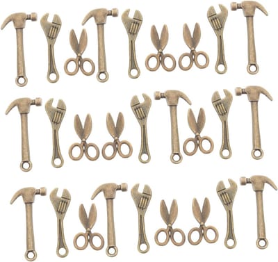 Miniatuur Gereedschap Sets - Poppenhuis Accessoires - Diy Knutselen - Realistisch Vakmanschap - 10 Stuks - Lichtbruin