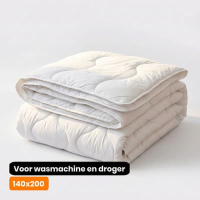 AirSleeperz® Luxe Microvezel Dekbed 140x200 cm - Wasbaar Dekbed - All Year Dekbed - Anti-allergisch & Ademend - Hotelkwaliteit - Wit