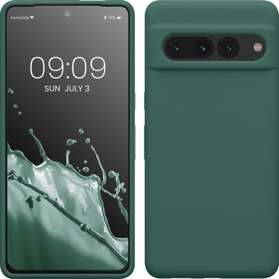 kwmobile telefoonhoesje geschikt voor Google Pixel 7 Pro - Hoesje met siliconen coating - Smartphone case in dennengroen