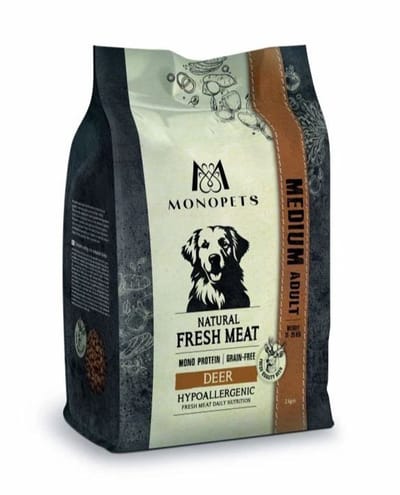 Monopets Fresh Meat Adult Medium Deer 12 kg - Hondenvoeding