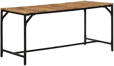 Eettafel Massief Hout - Eetkamertafel - Gezellig Tafelen - Unieke Houtnerf - 160 x 80 x 75 cm - Bruin