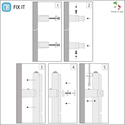 Muurbeugels Handdoekradiator - Radiator Bevestiging - Vaste Montage - Verstelbare Afstand - 10mm Buis 90kg - Wit