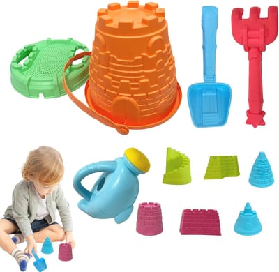 Zandspeelgoed Set - Buitenspeelgoed Kinderen - Zomerpret Buiten - 11 Delige Set - 57.8 x 41.3 cm