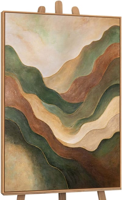 Canvas schilderij handgeschilderd dance of the hills abstract – YS-Art Gallery – Luxe wanddecoratie voor woonkamer – Modern schilderij voor slaapkamer en hal