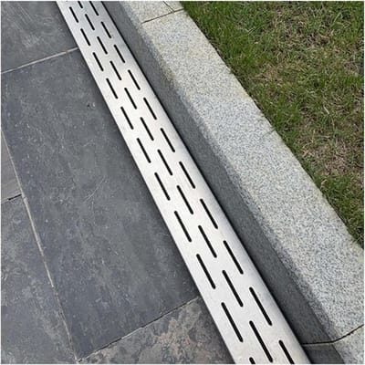 Afvoergoot - Sleufgoot Drain - Water Afvoeren - Roestvrij Staal - 15cm x 8cm - Zilver