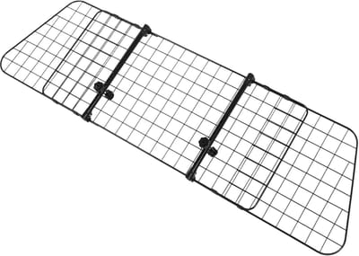 Hondenauto Barrière - Reisafscheider - Veilig Reizen - Verstelbaar Ontwerp - Tot 145 cm Breed - Zwart
