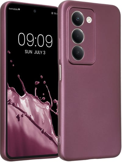 kwmobile metallic telefoonhoesje van TPU - geschikt voor Xiaomi Redmi 15 5G - Flexible case voor smartphone - In metallic lila