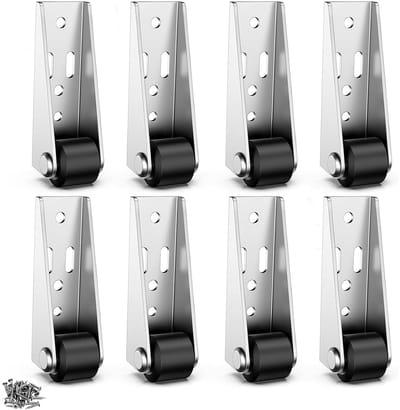 8 Stuks Mini Boxing Wielen met Metalen Plaat, 23mm Zijdemonteerbare Meubelwielen voor Stil Meubilair, Ideaal voor Tafels, Kasten en Bureau's