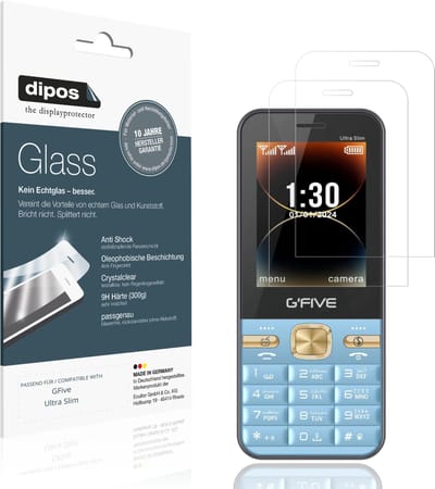 dipos – 2x Pantserfolie geschikt voor GFive Ultra Slim | 9H Screenprotector