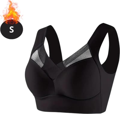 Bovista BH Zonder Beugel - Zonder Bandjes - Push-up Bh's - Comfort Beha - Comfortabel - Sterk - Yoga - Zwart - Maat S