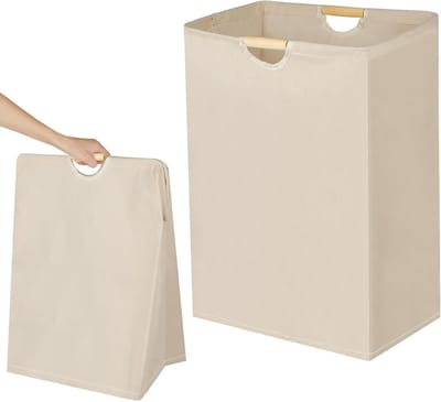 Vouwbare Wasmand van 60 Liter, Grote Opbergmand voor Wasgoed, Handige Waszak, 40 x 53 x 27 cm, Ideaal voor Thuisgebruik en Camping