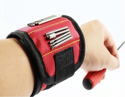 Jumada's Klusarmband magnetische Polsband met magneten Verstelbaar met klittenband