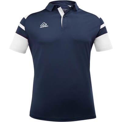 Acerbis Polo Shirt Kemari Korte Mouw Blauw/Wit S
