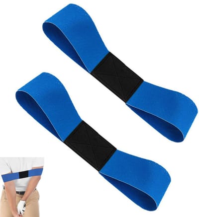 2-stuks Golf Swing Training Band - Elastische golf trainingshulpband - Golf pols correctie trainer - Swing correctie armband - Draagbare golf swing band - Unisex - Verbeter je swingvorm - Perfect voor beginnende golfers - Blauw