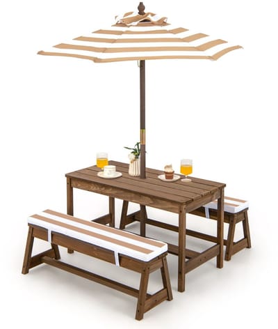 Picknicktafel - Kinderen - Tuintafel - Multifunctionele Picknick tafel - Speeltafel - Geschikt voor Buiten -Koffie