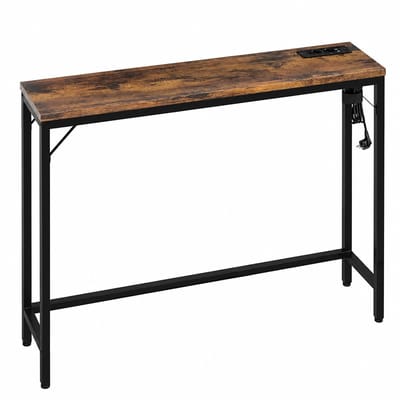 Sello! – sidetable – console tafel – 2 stopcontacten – 2 USB-poorten – metaal – mdf – krasbestendig – 100x23x80 cm