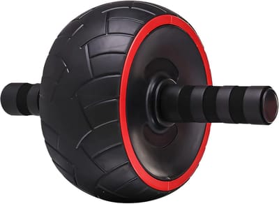 Buikspierroller - Fitnesswiel - Thuis trainen - Verstevigt core - 18cm wiel - Zwart