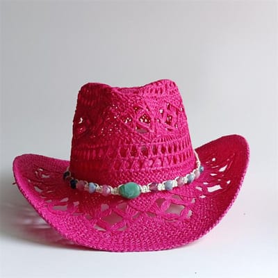 Zomerse Handgeweven Strooien Hoed Voor Vrouwen Schelp Decoratie Vakantie Strand Zon Hoed Chapeu Panama Feminino 55-58CM pink