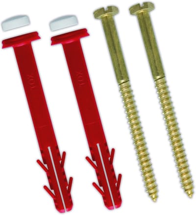 Wand Toilet XL - Staande Toilet Bevestiging met Afdekkappen en Spreaderpluggen