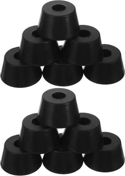 Luidspreker Isolatiepads - Anti-Vibratie Voetjes - Geluidsverbetering - Antislip Dempingsontwerp - 12 Stuks - Zwart