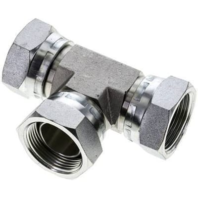 T-koppeling G1 1/4'' Binnendraad Staal Hydrauliek 150bar (2107.5psi)