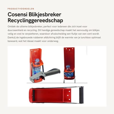 Dailygoods- Blikjesbreker 500 Ml - Stalen Flessenverkleiner - Antislip Handgreep - Rubber Afdichtring - Duurzame Warmteopslag - Hoogwaardig Design - Flesverkleiner