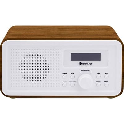 Denver DAB Radio - Retro Radio - FM Radio - Keukenradio - Draagbare radio - Batterijen & Netstroom - DAB30DW