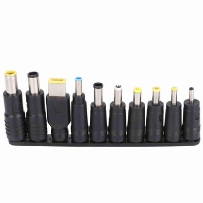 Allecto - Gelijkstroomstekkers - Universele Laptopladeradapters - Compatibel met Soorten Laptops - Zwart - Multi-mannelijke Stekkers - Ideaal voor ...