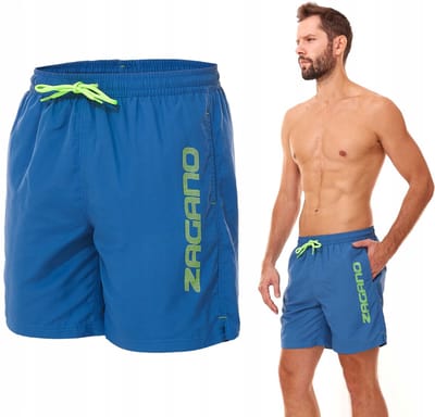 Zagano - Zwemshort heren - Maat S - Donkerblauw - Lange zwembroek heren - Sneldrogend - Sport zwembroek - Zwembroek voor het zwembad