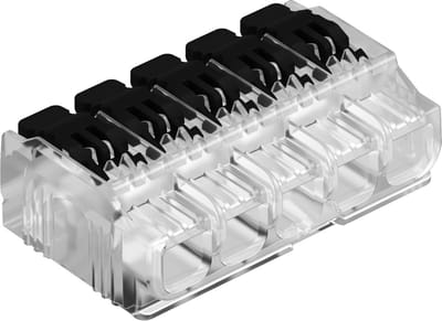 OBO Bettermann 2054425 61 HSK45 Flexibel: 0.02-4 mm² Massief: 0.02-2.5 mm² Aantal polen: 5 45 stuk(s) Transparant
